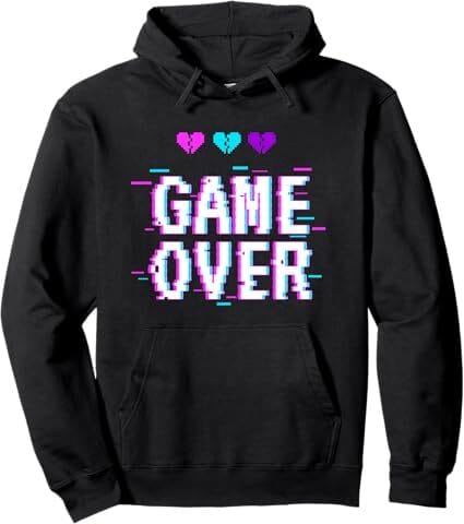 Oversized “Game Over” Hoodie Alt Text: Oversized hoodie featuring a bold “Game Over” graphic on the back, inspired by GTA loading screens and gaming culture.