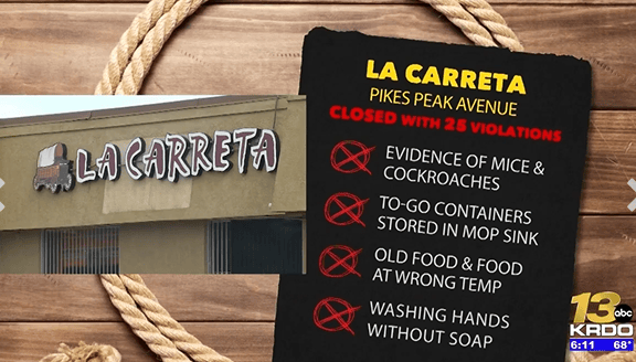 La Carreta Mexican Restaurant (E Pikes Peak Ave): Temporarily shut down