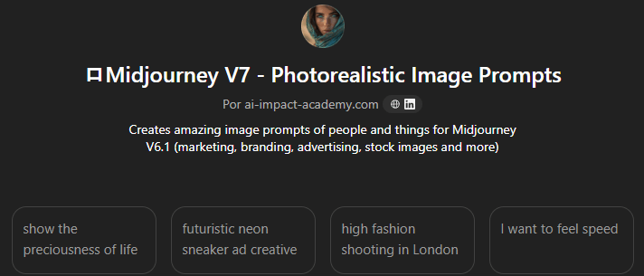 Midjourney V7 - Photorealistic Image Prompts