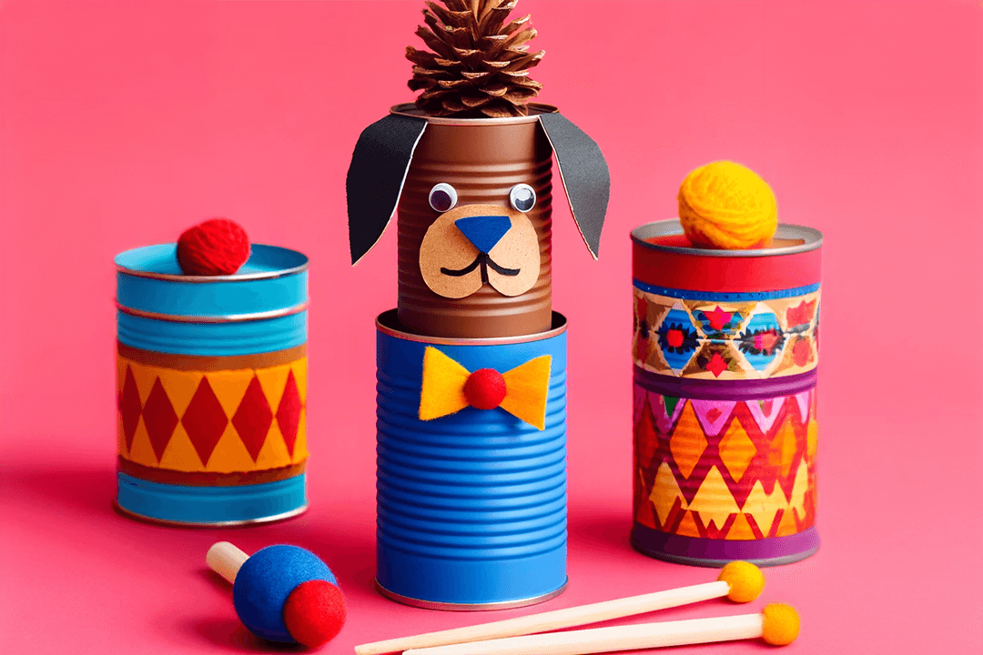 Bastelspaß: Hunde-Schlagzeug