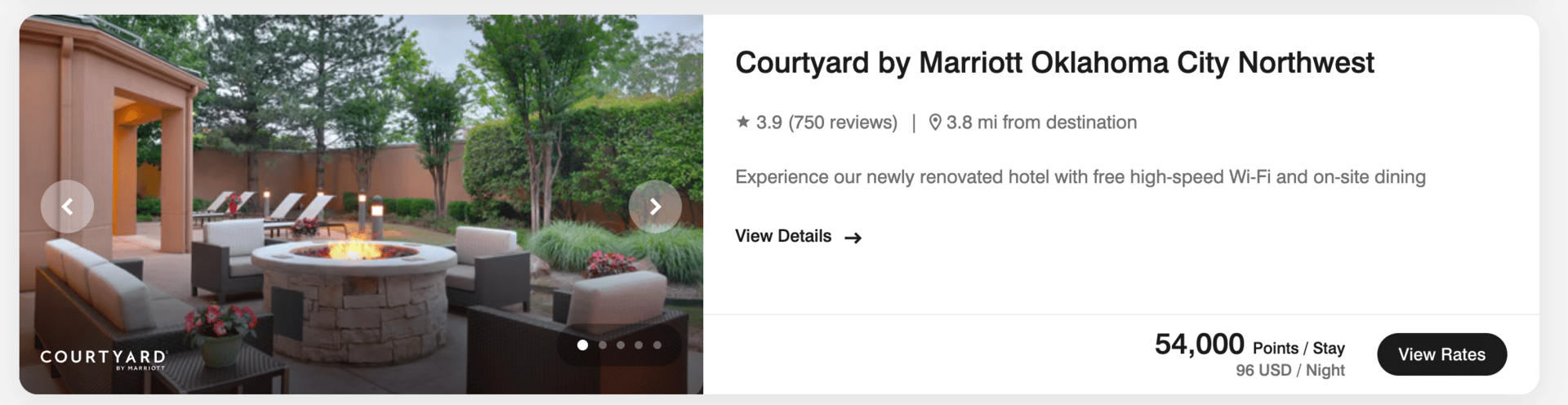 Courtyard OKC for 54,000 point