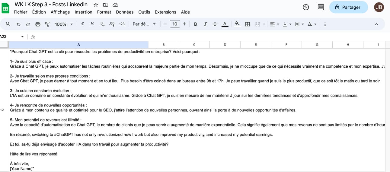 Google Sheet