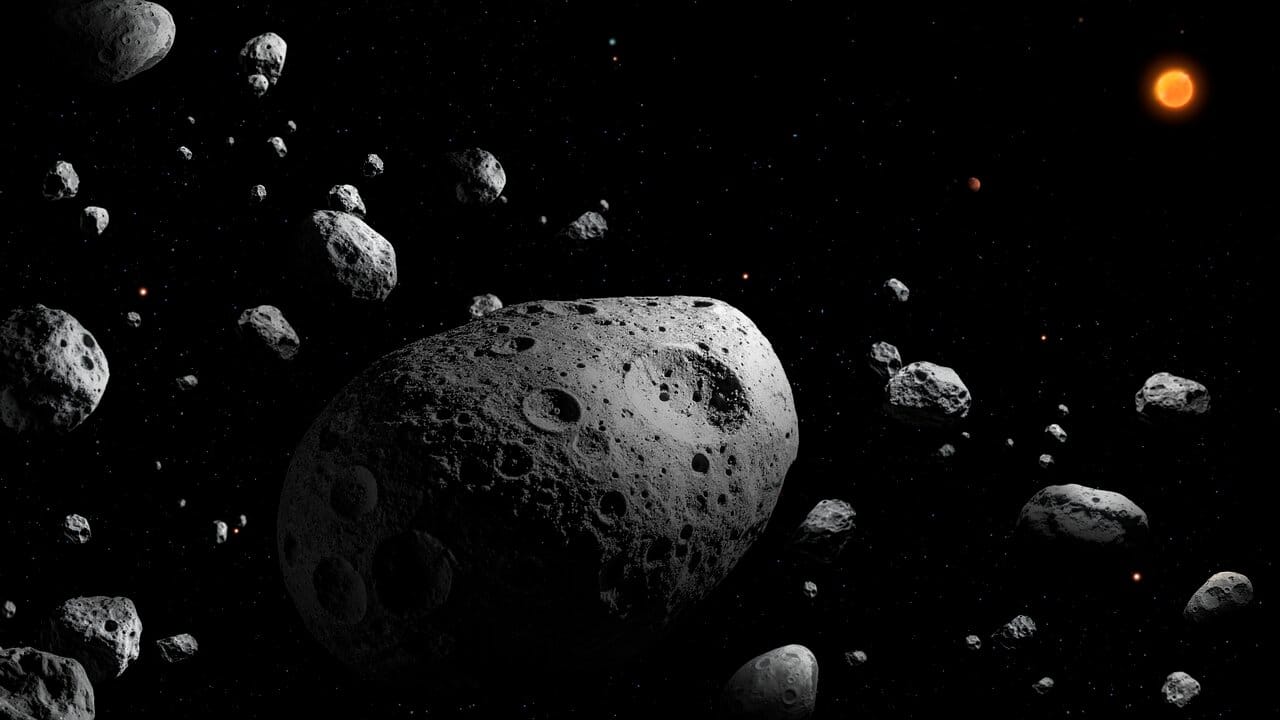 A render from the Vera C. Rubin Observatory’s early commissioning data highlights 2025 MN45, a main‑belt asteroid roughly 710 meters wide that completes a full rotation every 1.88 minutes—making it the fastest‑spinning large asteroid ever measured. The discovery was made using data from NSF–DOE Vera C. Rubin Observatory, jointly funded by the U.S. National Science Foundation and the U.S. Department of Energy's Office of Science. 