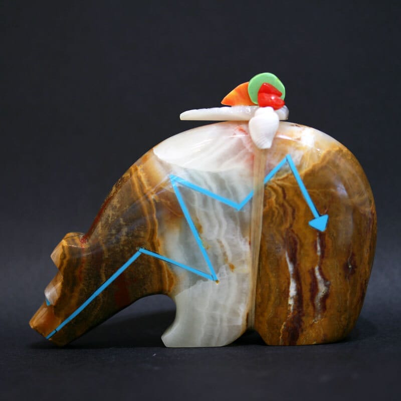 Zuni bear fetish by Rodney Laiwakete