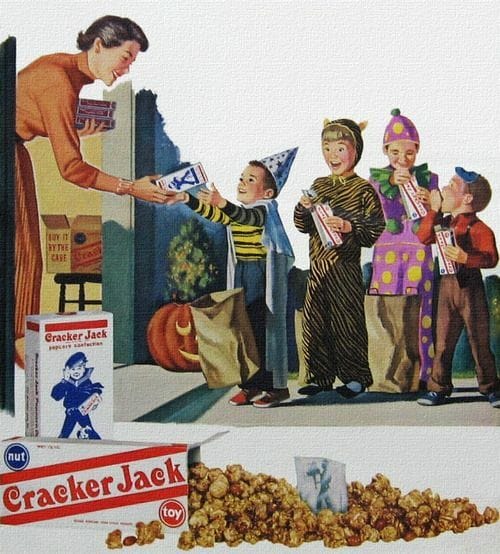Cracker Jack Halloween vintage ad