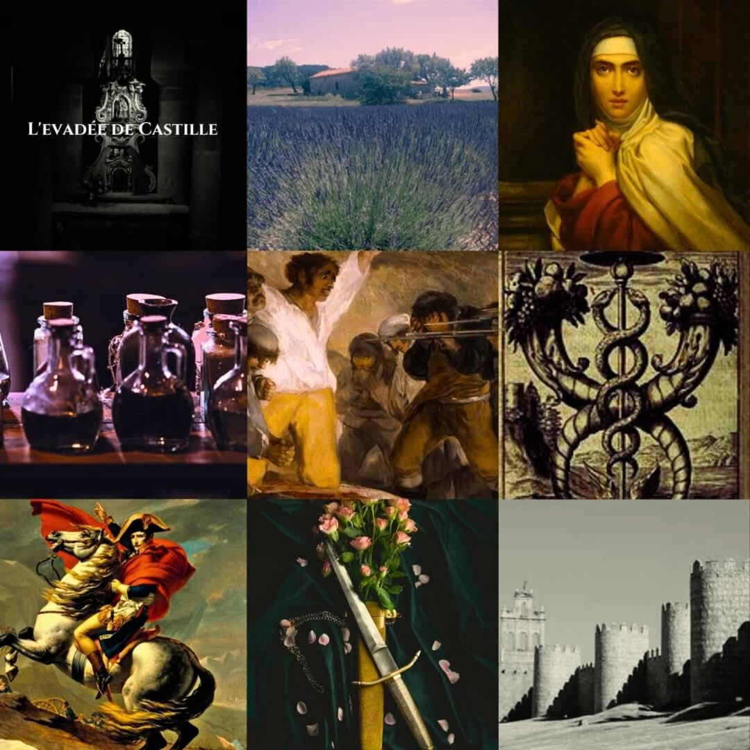panachage d'images suggérant l'ambiance du roman