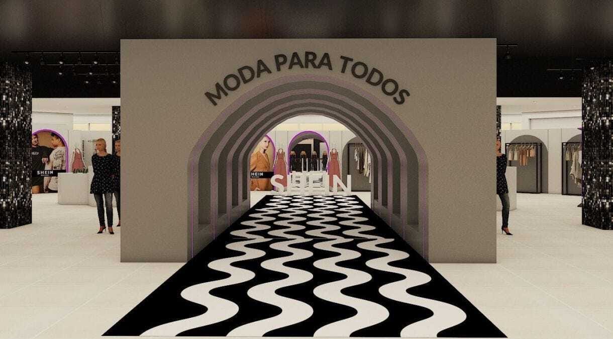 Loja temporária da Shein que será aberta no Rio de Janeiro