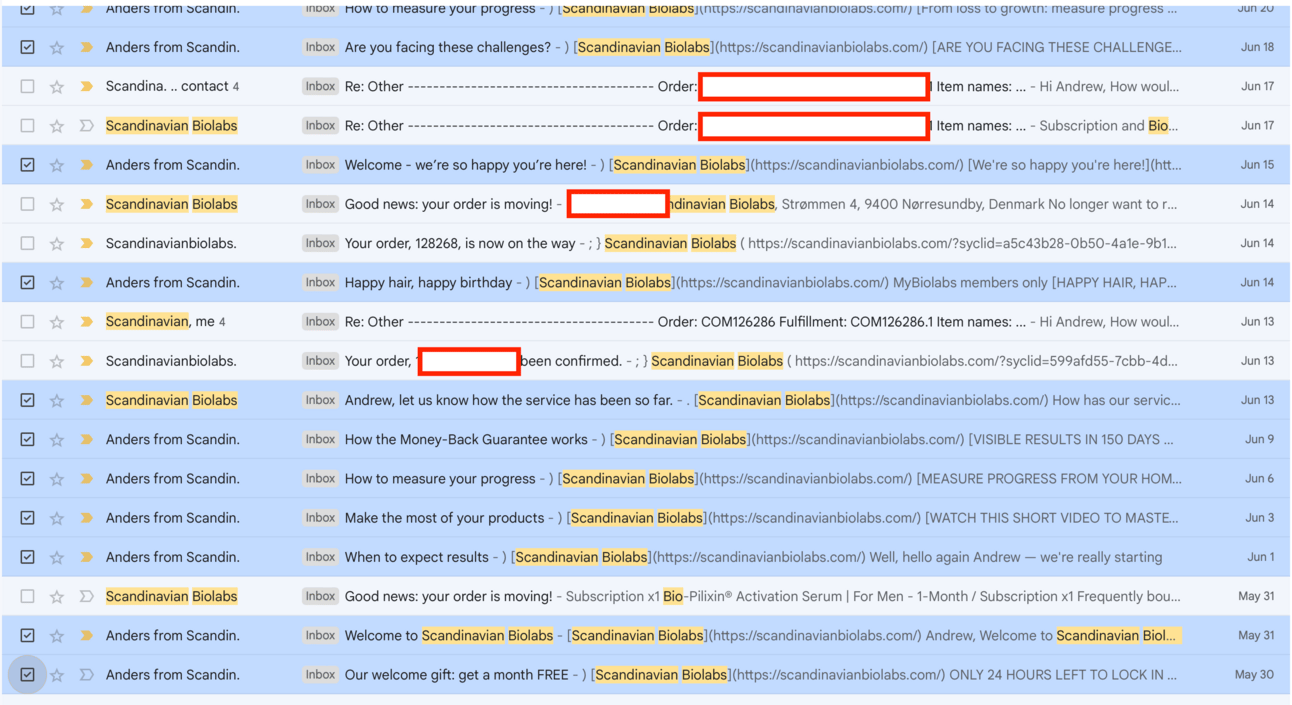 SBL emails
