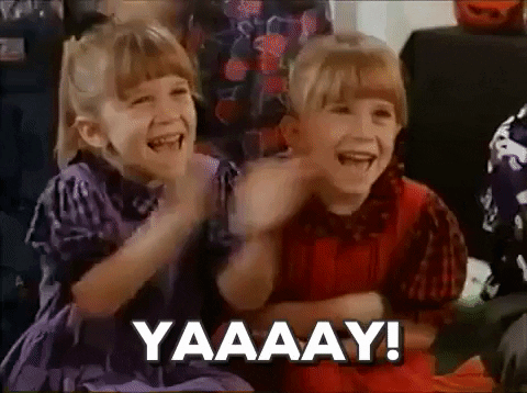 Und deshalb klatschen hier die zwei Zwillingskinder aus Full House um die Wette.