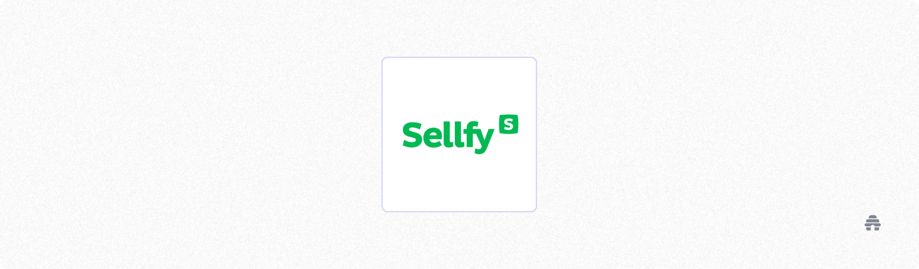 Sellfy logo centered on a light background, representing an ecommerce platform creators can compare with beehiiv for selling digital products and monetization.