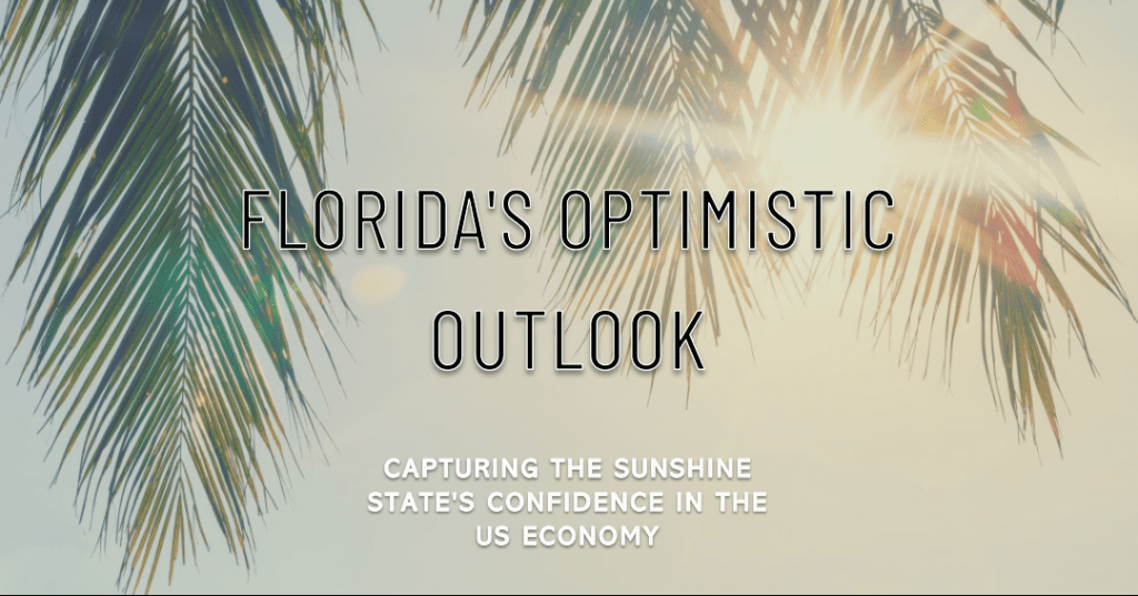 A palm tree with the words florida 's optimistic outlook written in front of it.