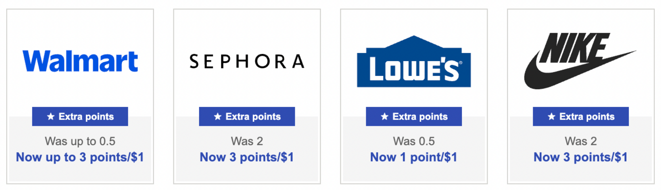 Examples of various merchants in the Southwest portal