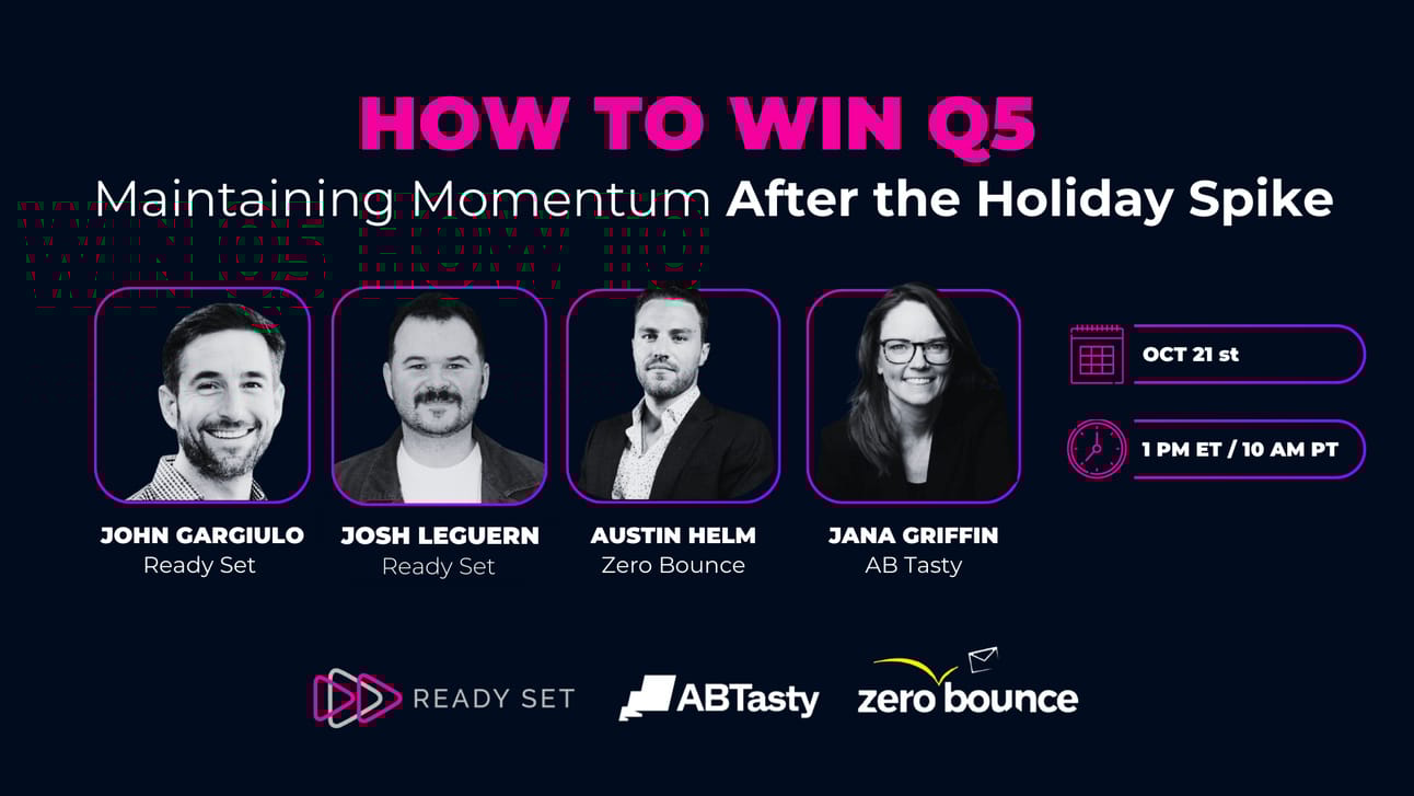 An image promoting the upcoming event How to Win Q5: Maintaining Momentum After the Holiday Spike