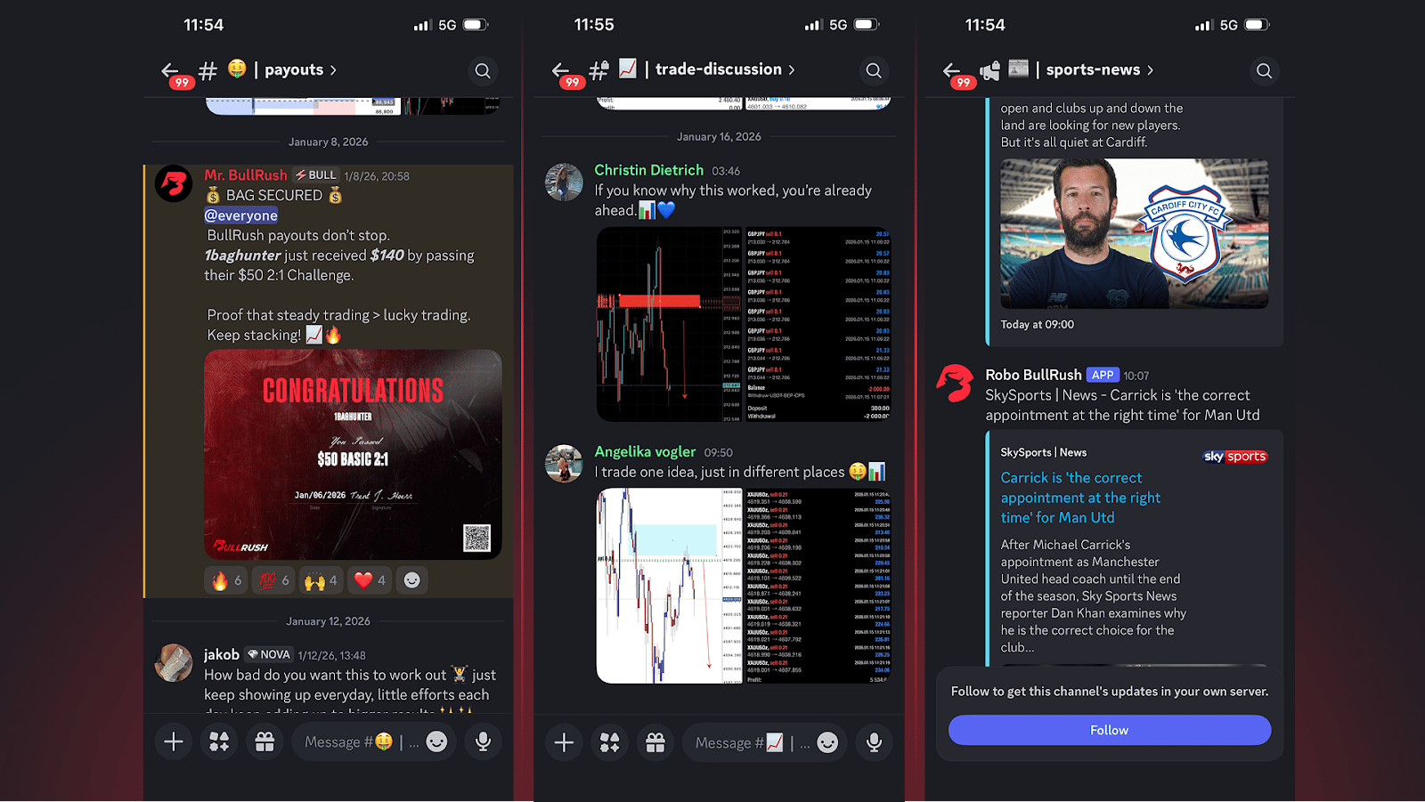 Join the BullRush Discord where trading and sports meet. Get real-time insights, alerts, and community-driven ideas in one place.