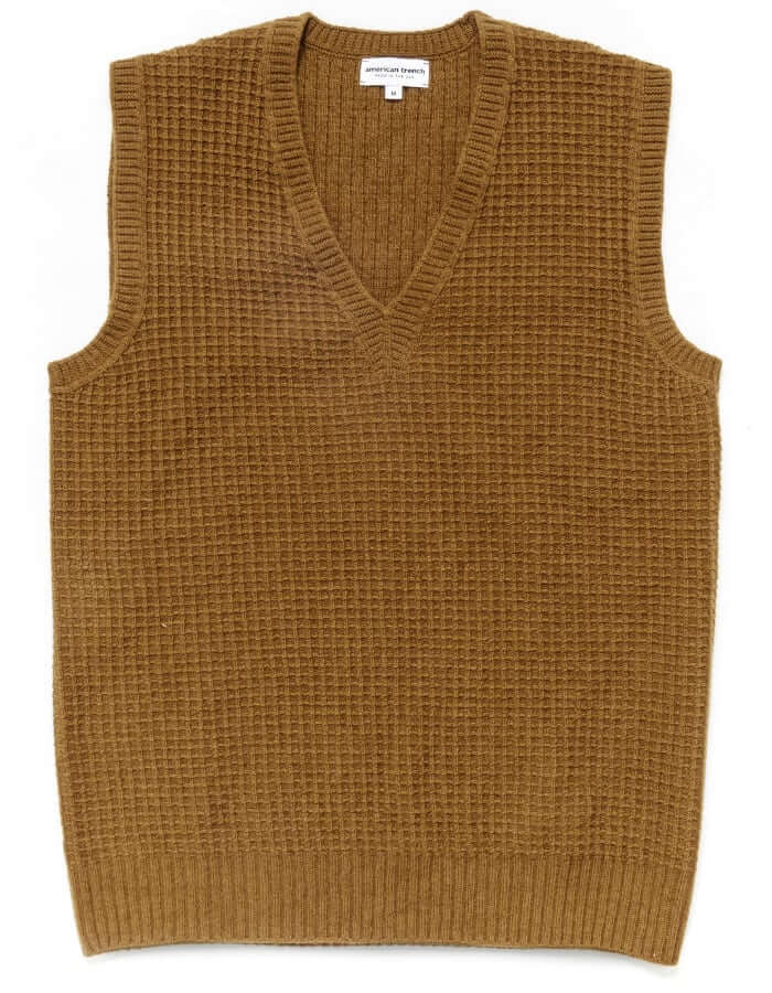 American Trench Waffle Knit Sweater Vest
