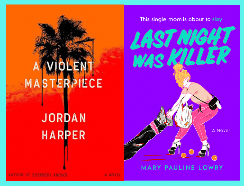 Book covers for A Violent Masterpiece and Last Night Was Killer