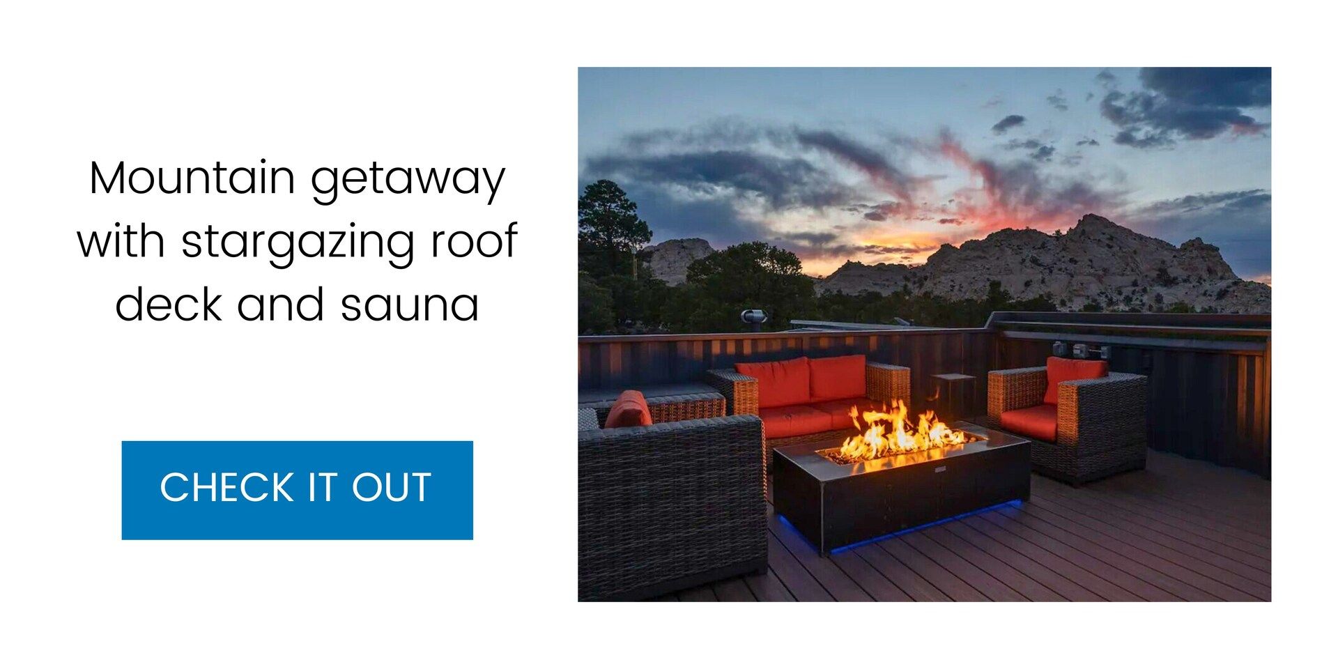 Bespoke Airbnb with stargazing roof deck and sauna