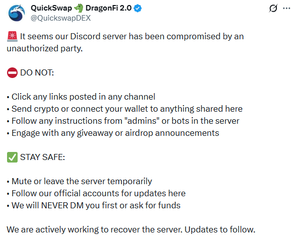 quickswap-discord-server-hijacked