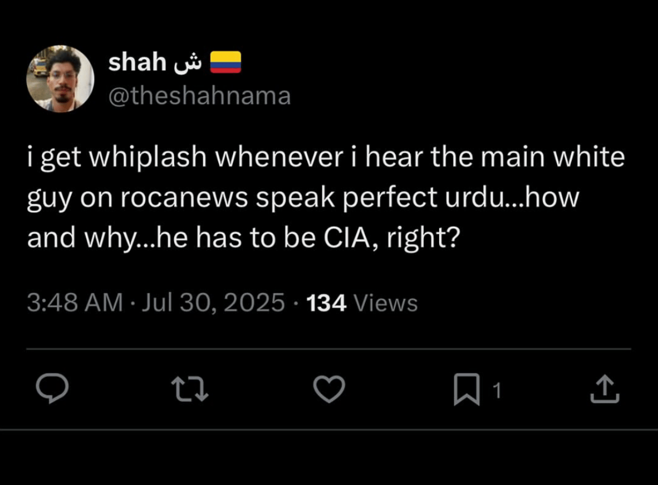 Tweet about RocaNews being CIA