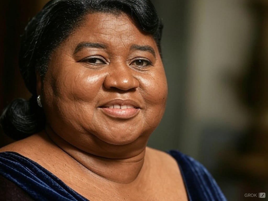 Hattie McDaniel smiling with her Oscar, the first Black performer to win an Academy Award for her role as Mammy in Gone with the Wind.