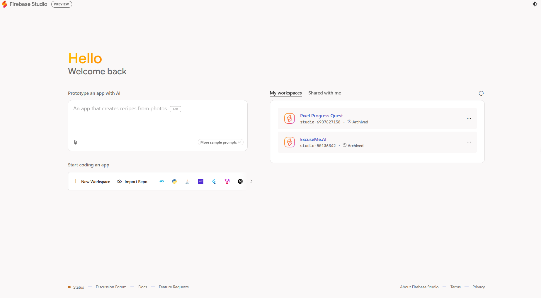 firebase-studio