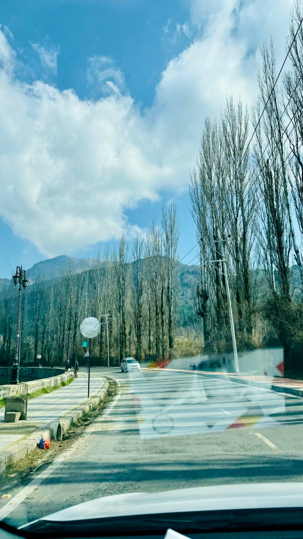 The view of the Street to Chashme Shahi Garden