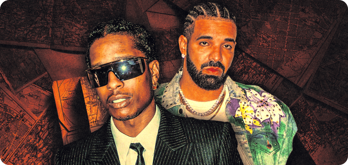 Image of asap rocky and drake