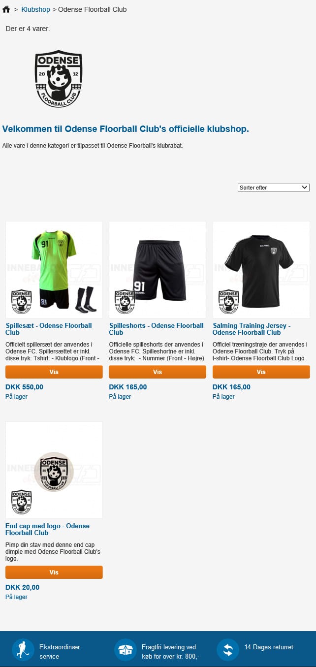 Screenprint af Odense Klubshop