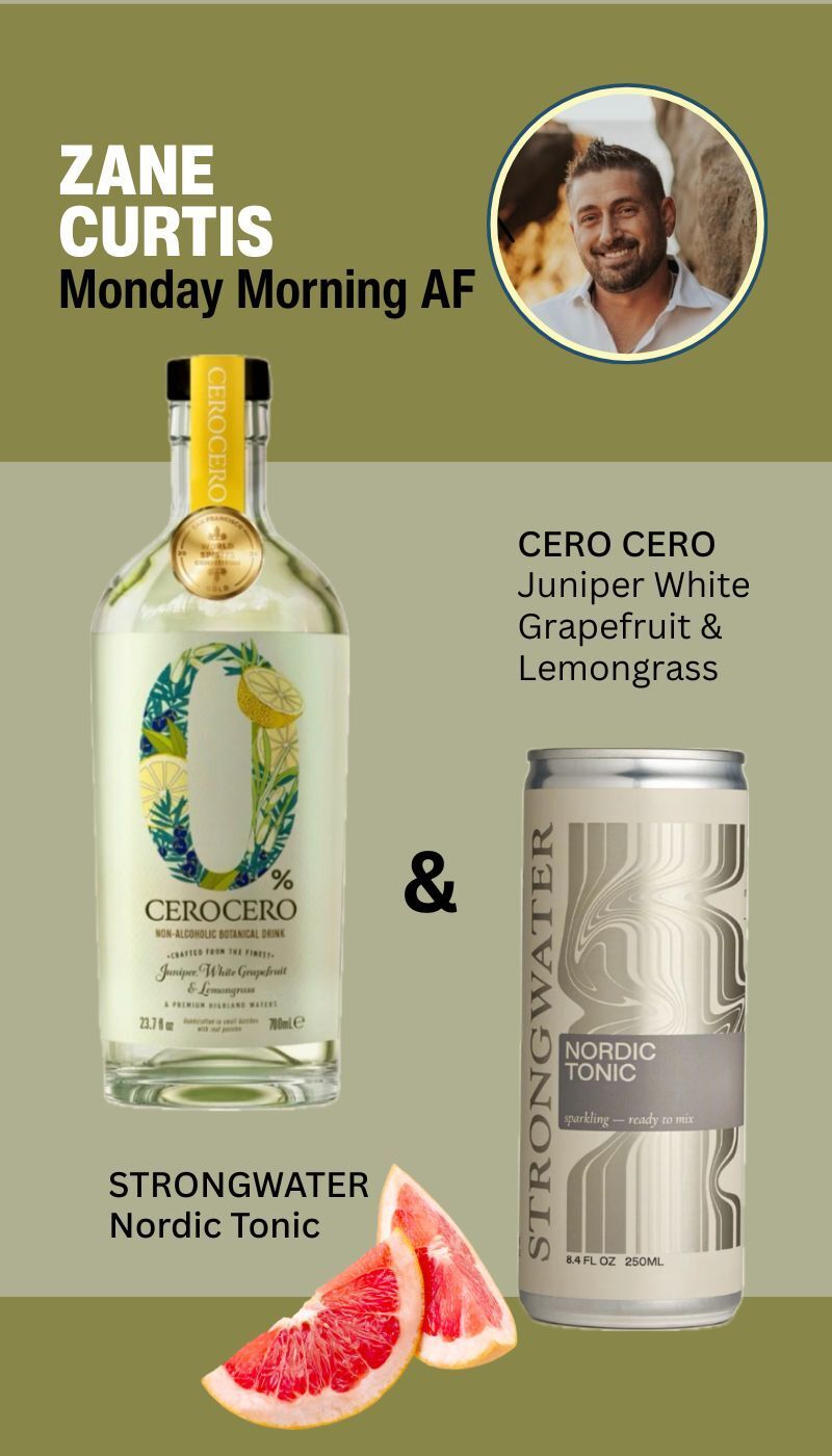 Non-alcoholic Gin & Tonic cocktail featuring CeroCero White Grapefruit and Lemongrass