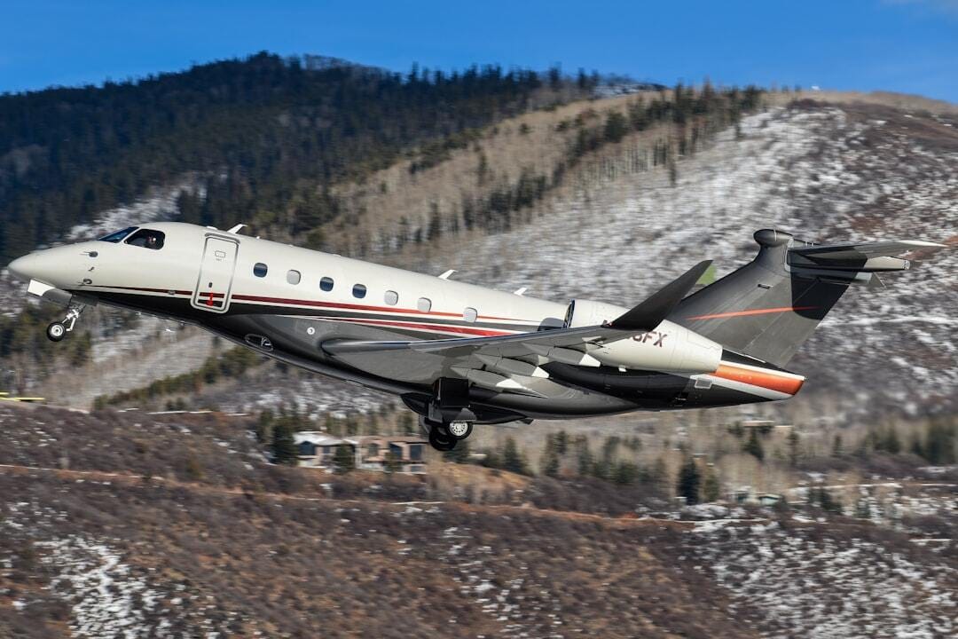 Flexjet Embraer Praetor 600 departing Aspen/Pitkin County Airport