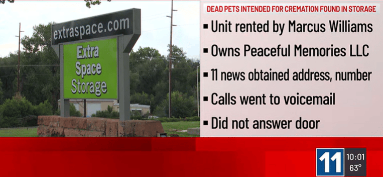 Pets’ Remains Found in Storage Unit