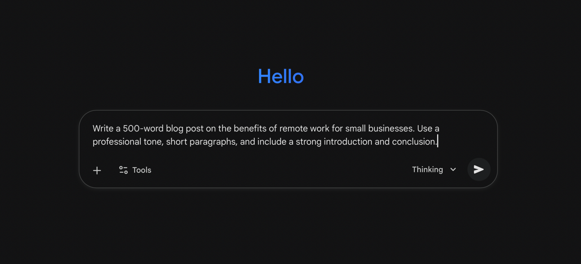 Start with a Clear Prompt