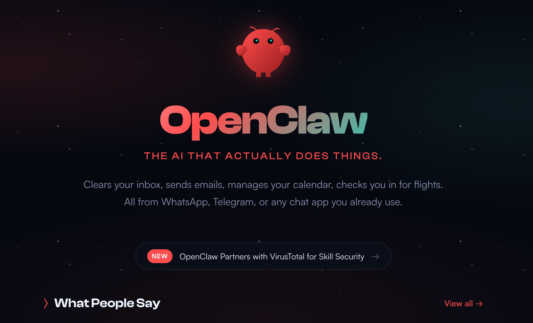 OpenClaw homepage