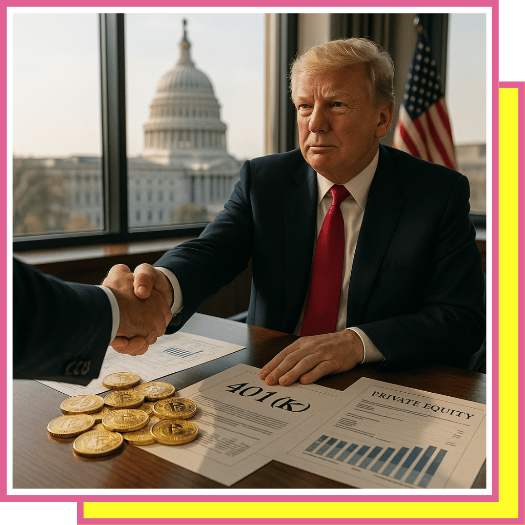 ⚡Bitcoin Gains Amid Trump’s Plan to Inject Crypto into 401(k)s💉