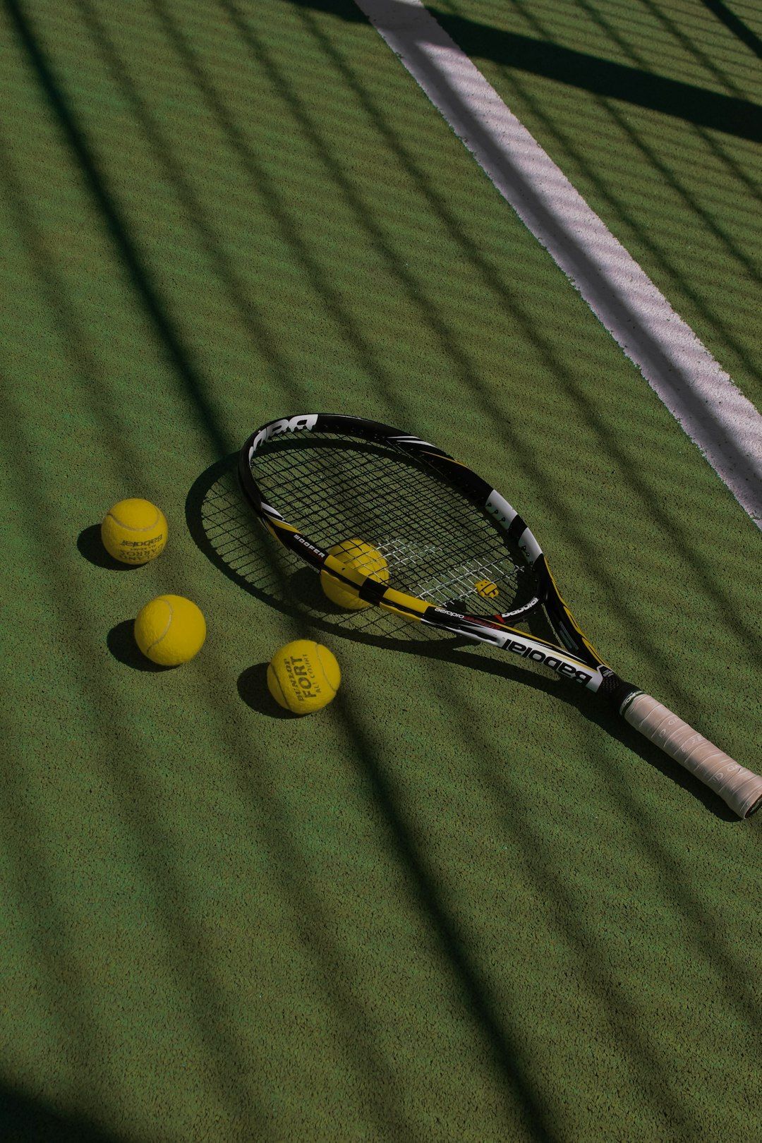 On tennis court