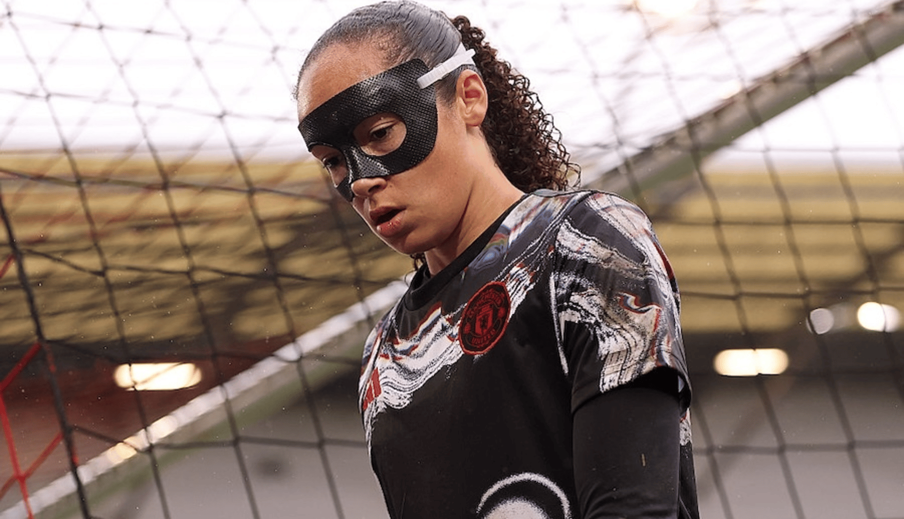 Phallon Tullis-Joyce of Manchester United looks on prior to the Barclays Women's Super League match between Manchester United and West Ham United