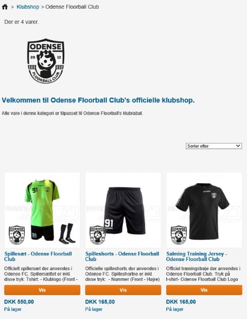 Screenprint af Odense Klubshop