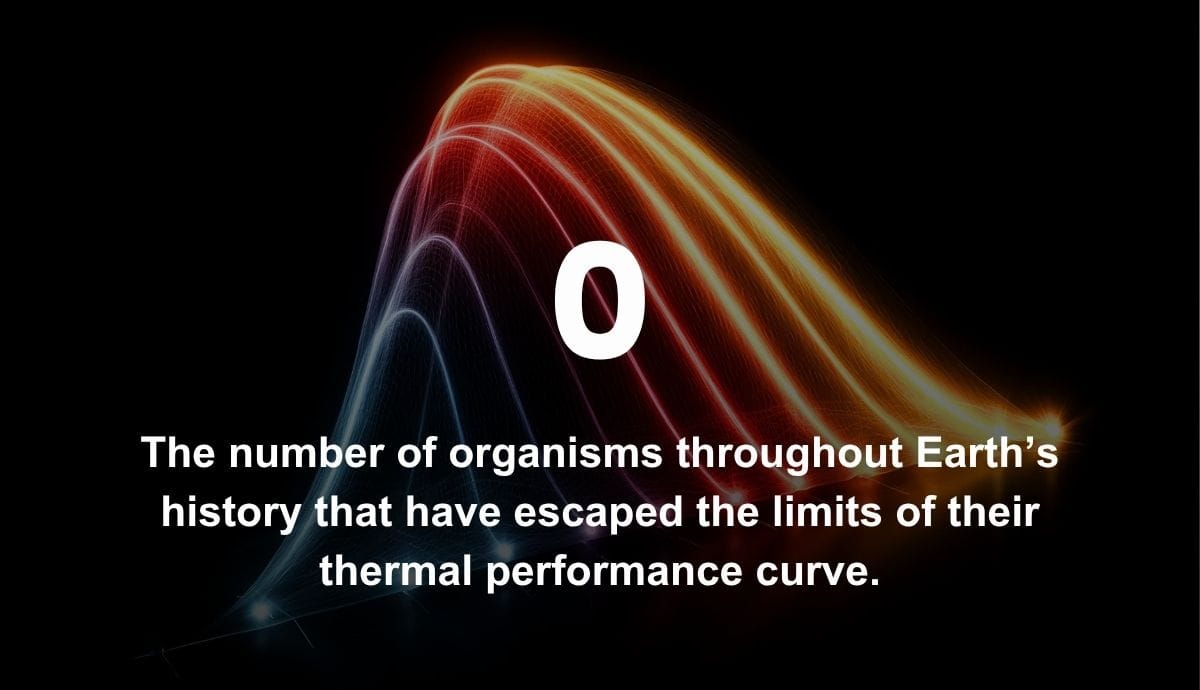 0 - The number of organisms throughout Earth’s history that have escaped the limits of their thermal performance curve.