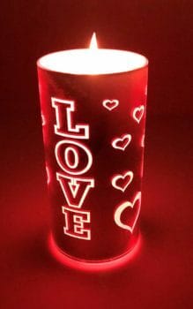 Love LED Valentine Candle