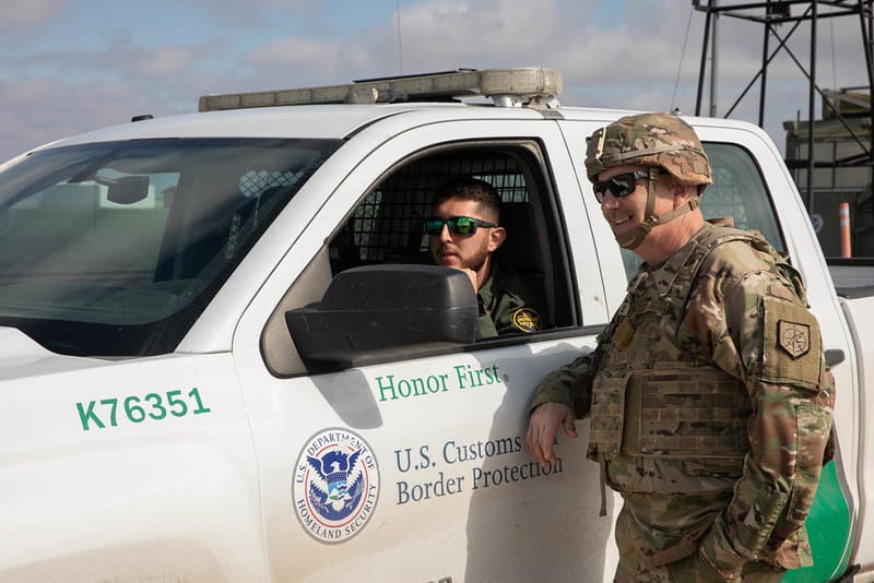 Georgia National Guard work alongside U.S. Customs and Border Protection in Uvalde, Texas on Feb. 12, 2025