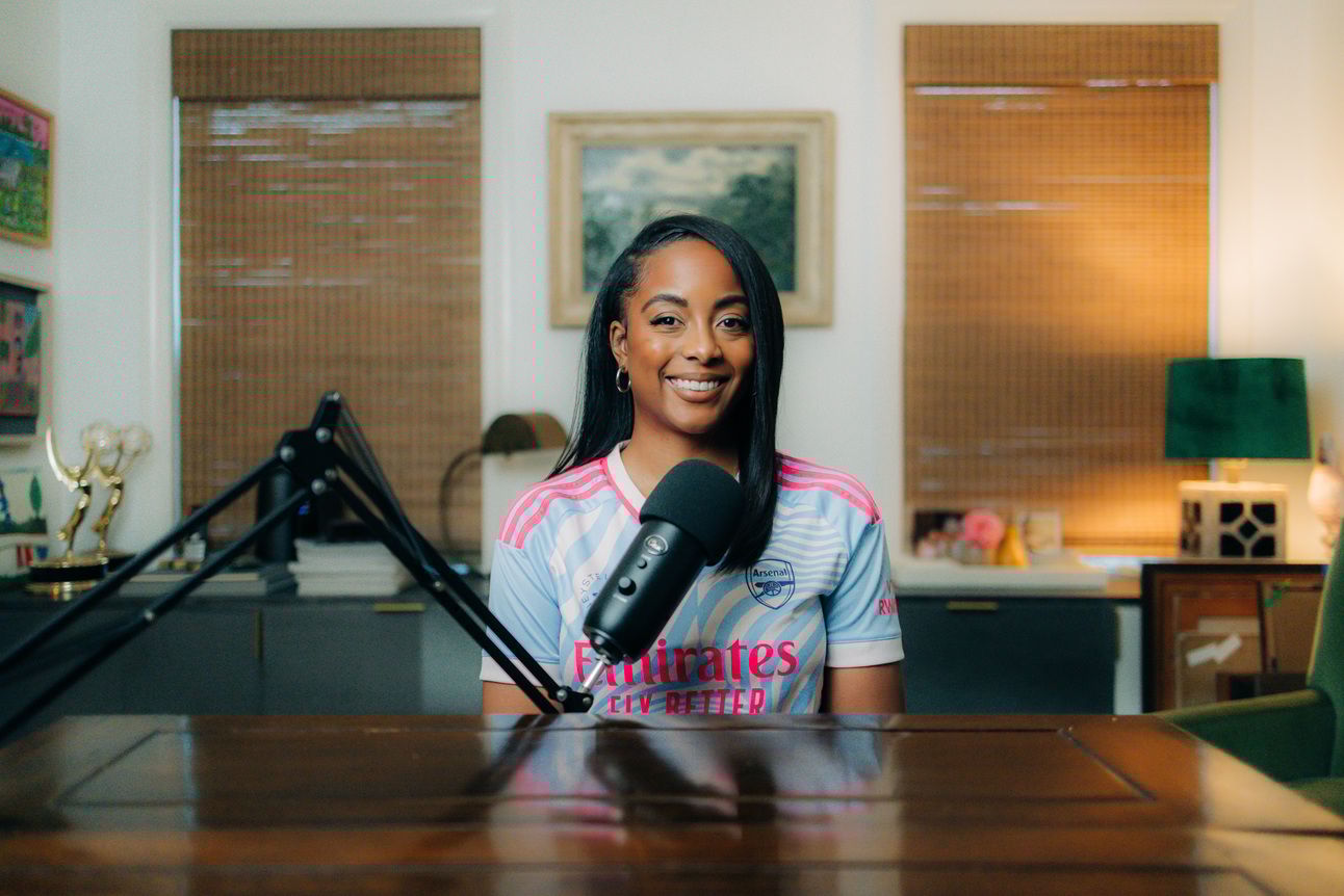 Jessica Black in Stella McCartney Arsenal Kit