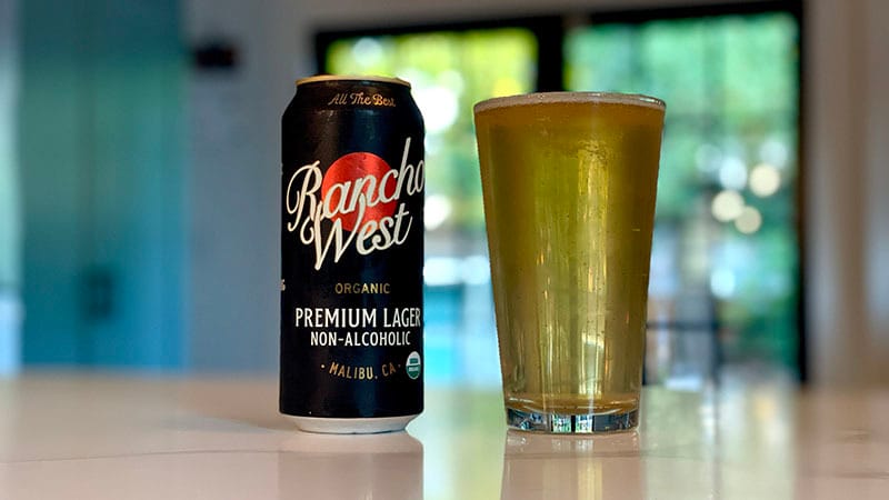Rancho West Premium Lager non-alcoholic USDA organic beer tasting