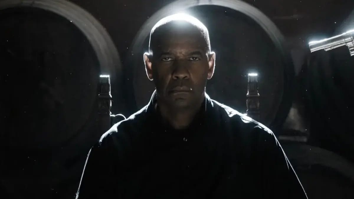 The Equalizer 3 (2023) Movie still from The Equalizer 3 (2023) featuring Denzel Washington as Robert McCall, delivering justice in a gripping final chapter of the action-thriller franchise.