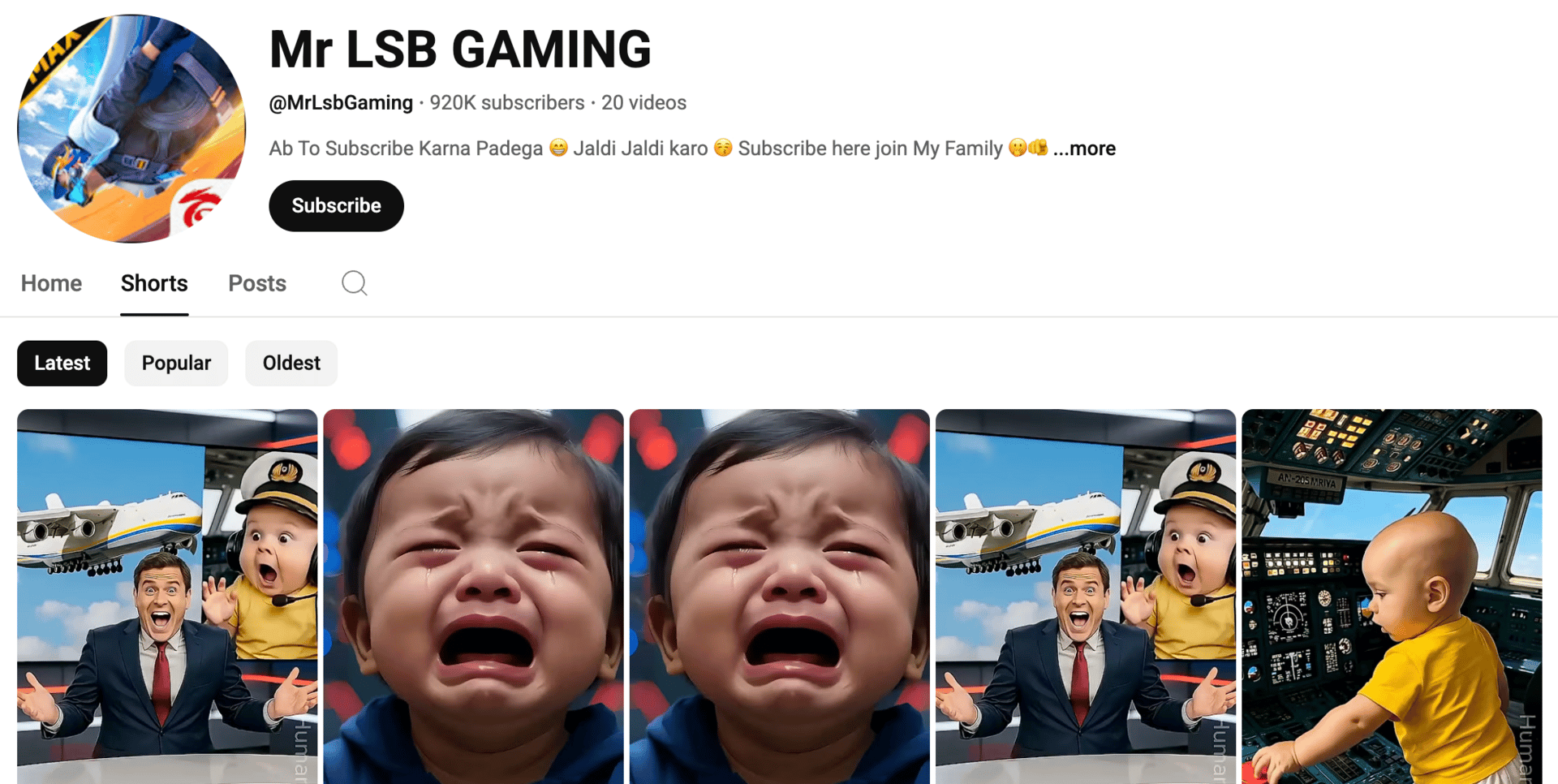 YouTube's second-biggest channel is full of AI babies