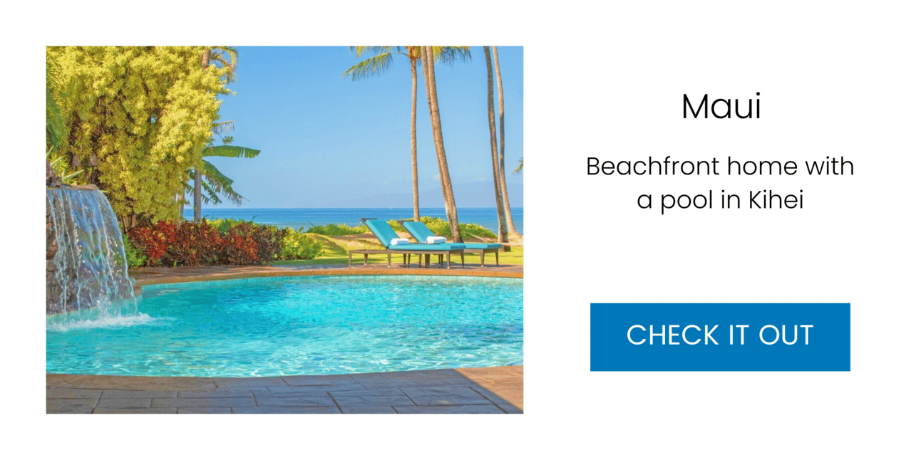 Maui: Beachfront home with pool in Kihei
