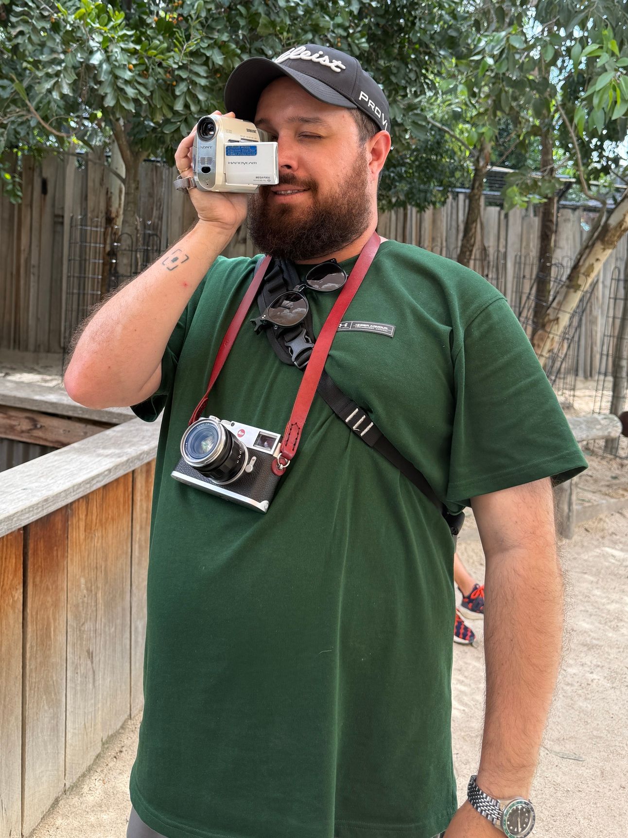 An idiot with a silly little camcorder