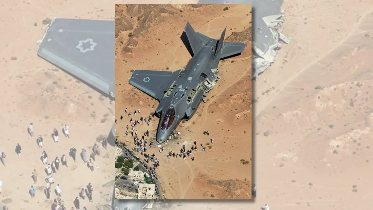 An image appears to show a crowd of people around a plane on the ground.