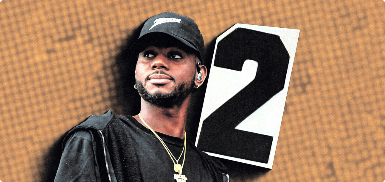 Bryson Tiller next to the number twoo