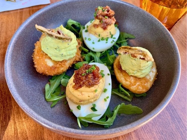 Mousse Buvette deviled eggs