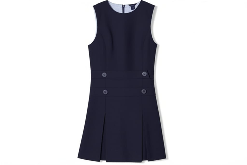 Tommy Hilfiger Girls’ Jumper Plaid school jumper with back zipper and pleated skirt, offering a classic uniform look with easy styling and durable construction.